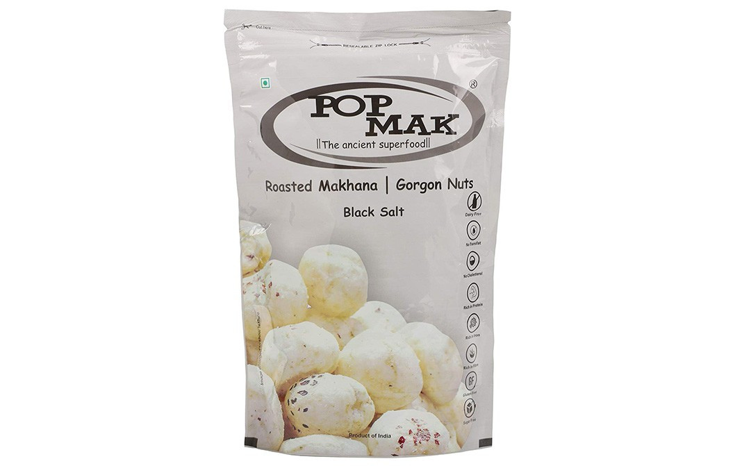 Pop Mak Roasted Makhana Gorgon Nuts Black Salt Pack 90 Grams